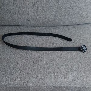 White House Black Market Black Belt with Black/Silver Embellishment